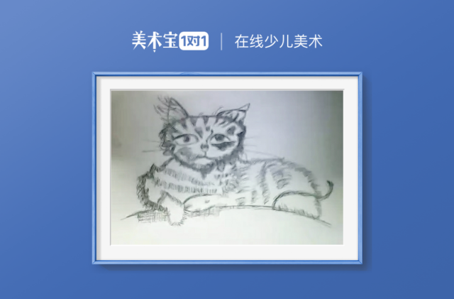 12岁儿童学线描画